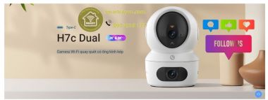 Camera 2 mắt EZVIZ H7c Wi-Fi quay quét có ống kính kép