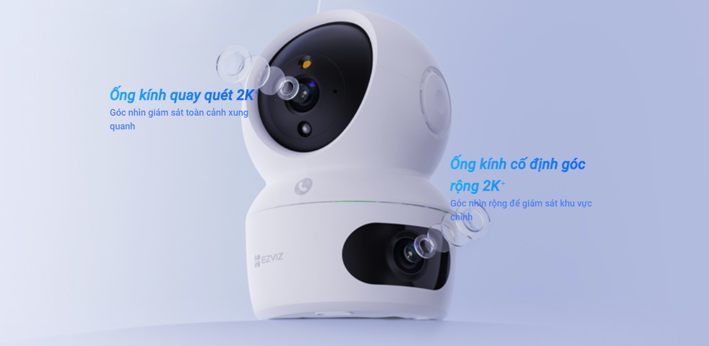 Camera 2 mắt EZVIZ H7c Wi-Fi quay quét có ống kính kép 