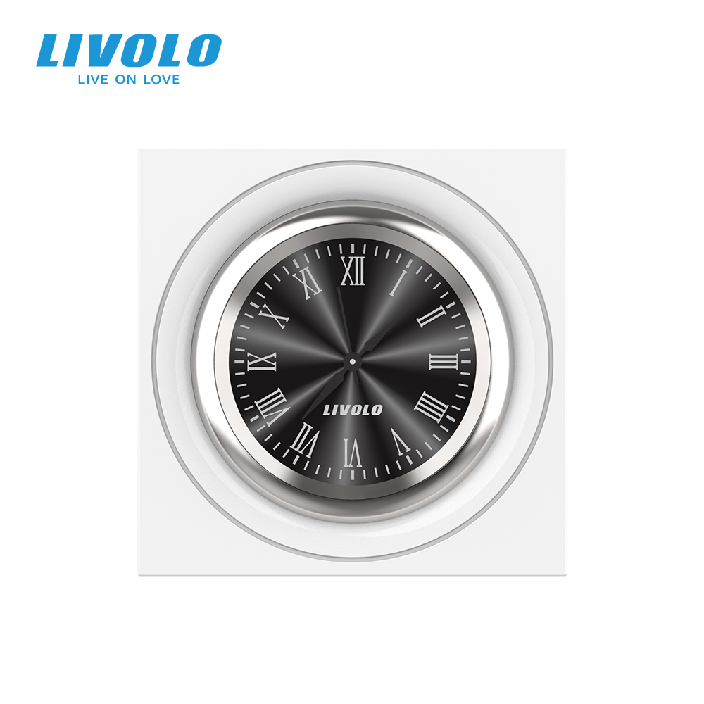Đồng hồ âm tường khung mặt kính Livolo VL-FCCL-2WPS70
