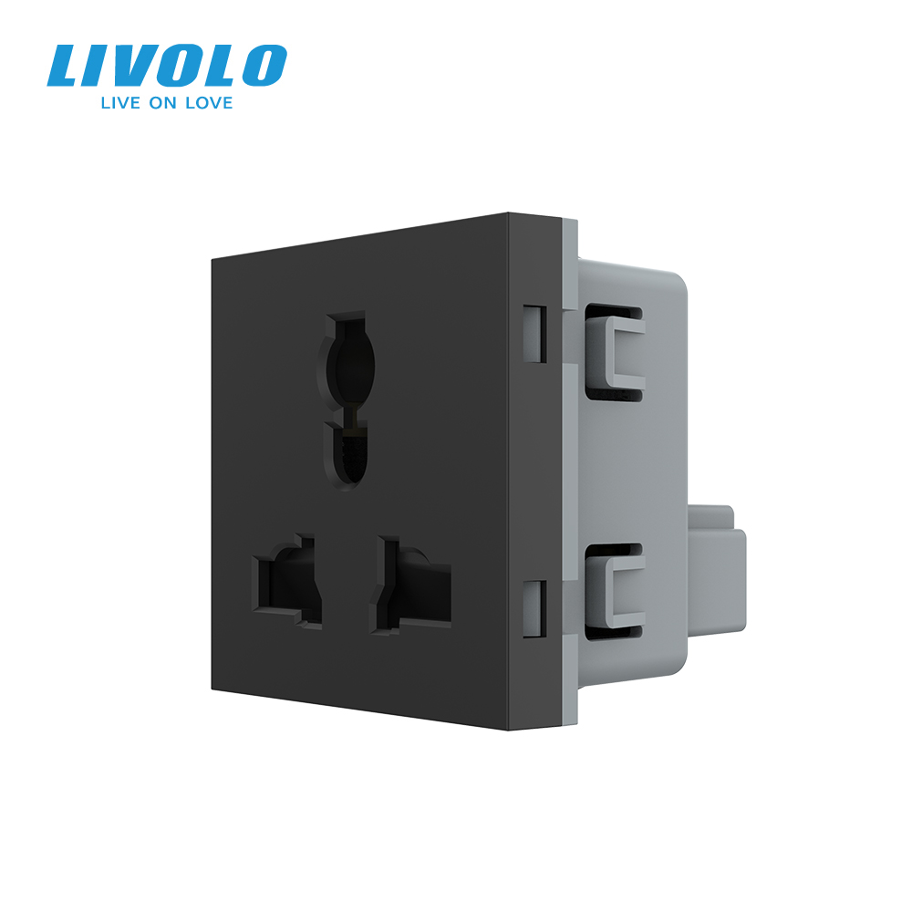Ổ cắm điện 3 chấu đa năng Livolo VL-FCT22 16A-2WPMulti-function socket 