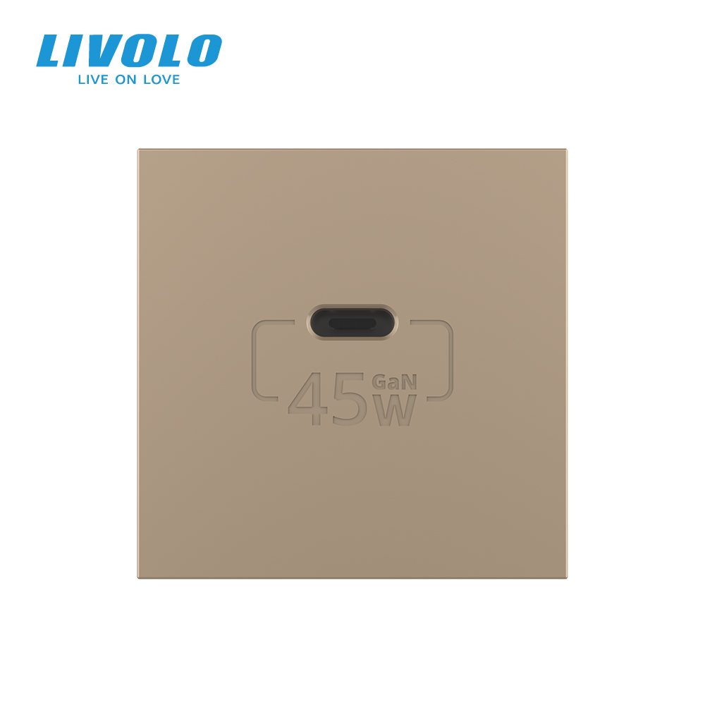 Ổ cắm âm tường USB-C ( type-C ) Livolo VL-FCUC-2WP