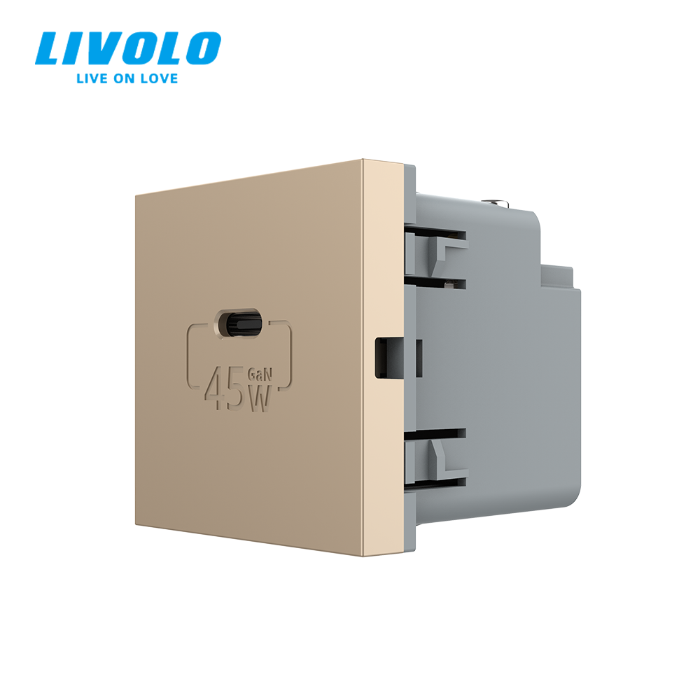 Ổ cắm âm tường USB-C ( type-C ) Livolo VL-FCUC-2WP
