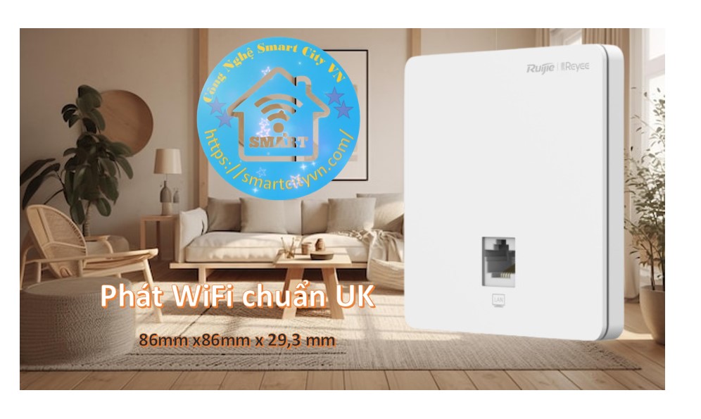 Bộ phát Wifi gắn âm tường RUIJIE REYEE RG-RAP1200(F)(P)